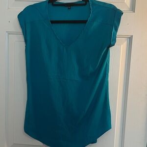 EXPRESS TEAL CAP SLEEVE BLOUSE